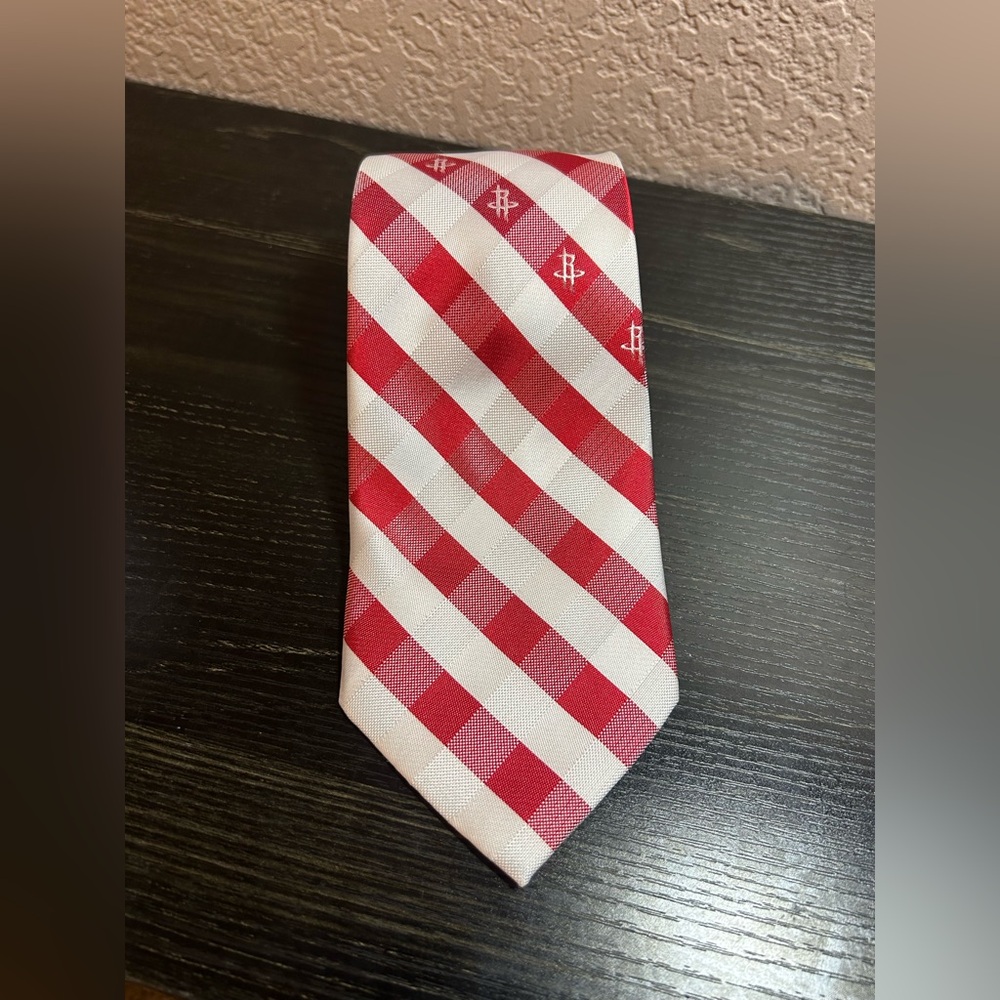 NBA Houston Rockets Woven Checkered Necktie